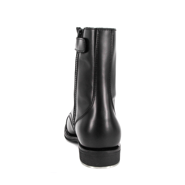 Patent zipper Australia high gloss military full leather boots 6284