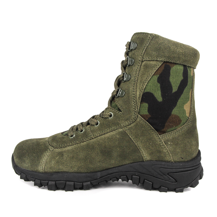 Olive green camo military desert boots 7281