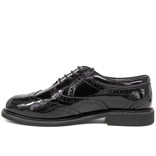 Mans Brogue Swart Blink Milit&ecirc;re Kantoorskoene 1282