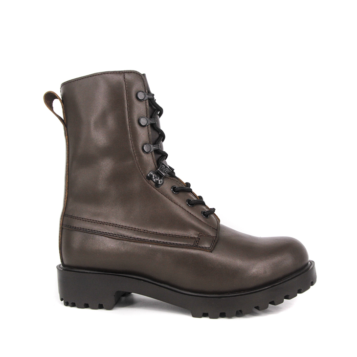 รองเท้าบูทหุ้มข้อหนังทหารหุ้มฉนวนสีน้ำตาล 6246