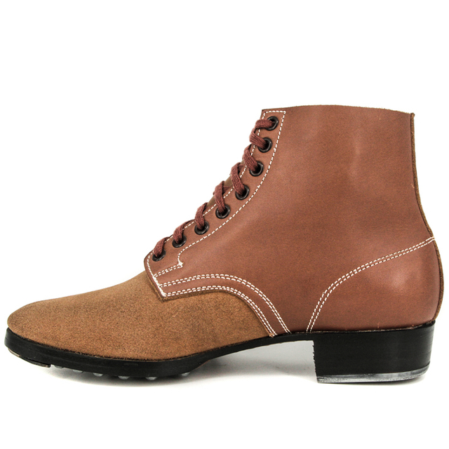 ស្បែកជើងកវែងស្បែកពេញលក្ខណៈយោធារបស់អាល្លឺម៉ង់ពណ៌ត្នោត 6287