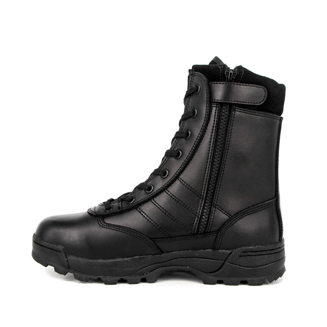 UK pracovn&iacute; zak&aacute;zkov&eacute; vojensk&eacute; celokožen&eacute; boty na zip 6258