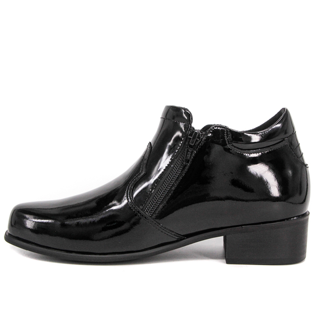 Γυναικεία γυαλιστερά παπούτσια γραφείου με χαμηλό τακούνι λουστρίνι 1113