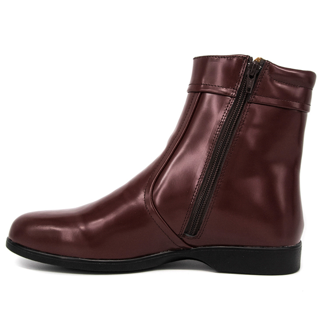 Kotn&iacute;kov&eacute; červenohněd&eacute; kožen&eacute; kancel&aacute;řsk&eacute; boty 1248