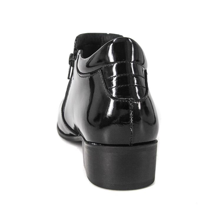Low heel patent leather women's shiny office shoes 1113