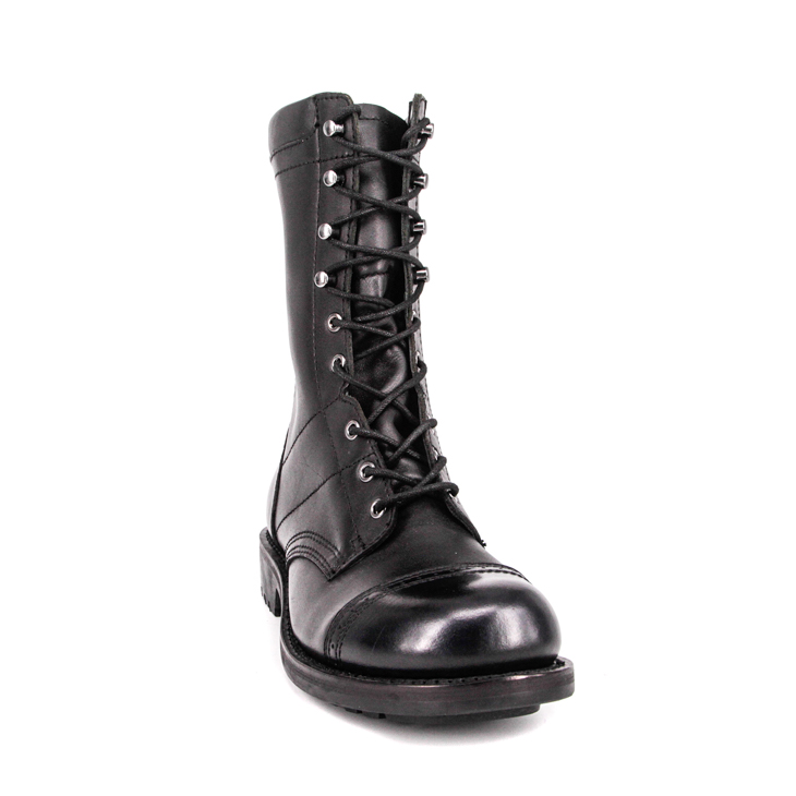 Germany goodyear officer black full leather boots 6217