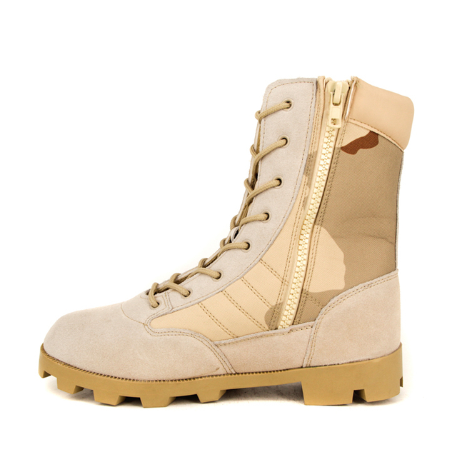 스웨이드 분할 가죽 파나마 고무 밑창 육군 전술 사막 부츠 7272