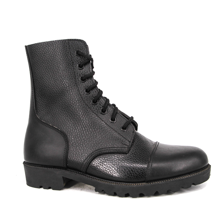 काले पुरुषों के कार्यालय सैन्य चमड़े के जूते 6120