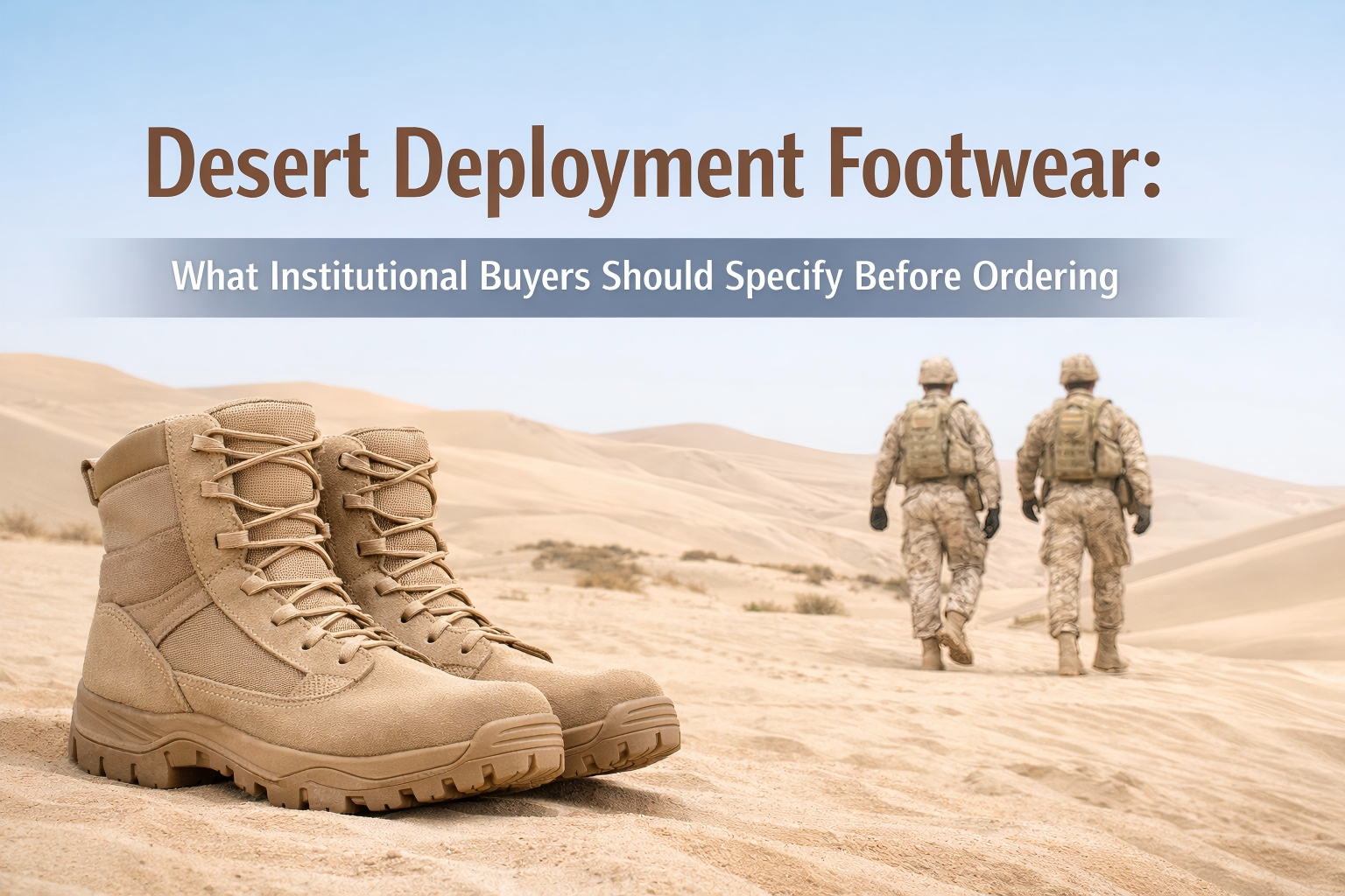 &Icirc;ncălțăminte Desert Deployment: Ce ar trebui să precizeze cumpărătorii instituționali &icirc;nainte de a comanda