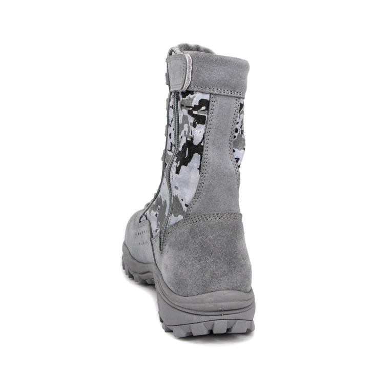 Grey toe zipper military jungle boots 5239