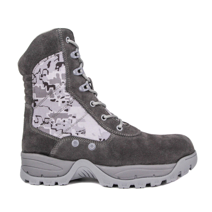 Gray suede soldier combat tactical boots 4209 from China Manufacturer