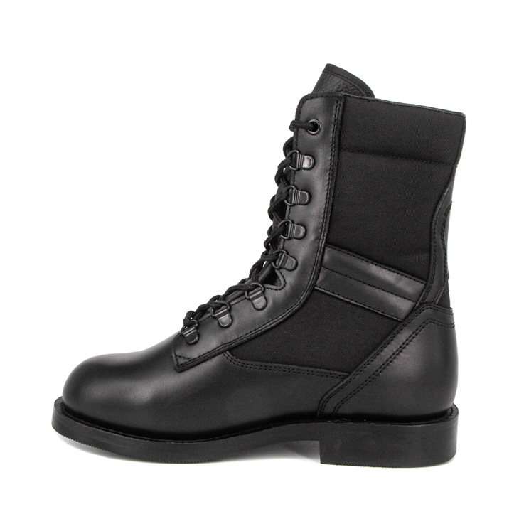 Men's black rubber sole UK tactical boots 4208