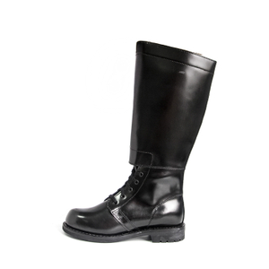 Youth knee-High black cowhide concierge boots 8202